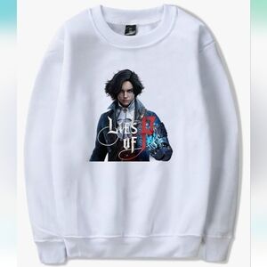 NWOT Game Lies of P Coslpay crew neck white sweatshirt Size XL